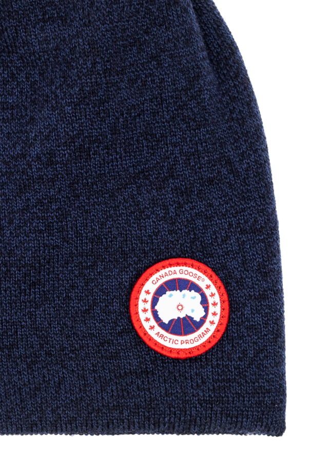 Canada Goose Wełniana czapka z logo