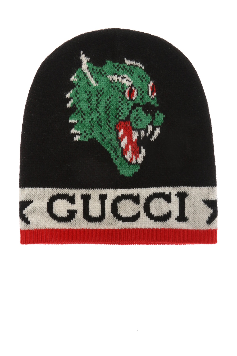 Wool hat with Gucci embroidery