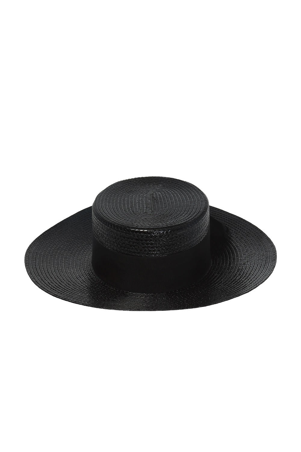 Black Straw hat with grosgrain band Saint Laurent - Vitkac TW