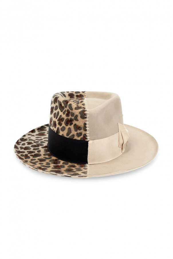 Nick Fouquet ‘Jaguar’ leopard-printed hat