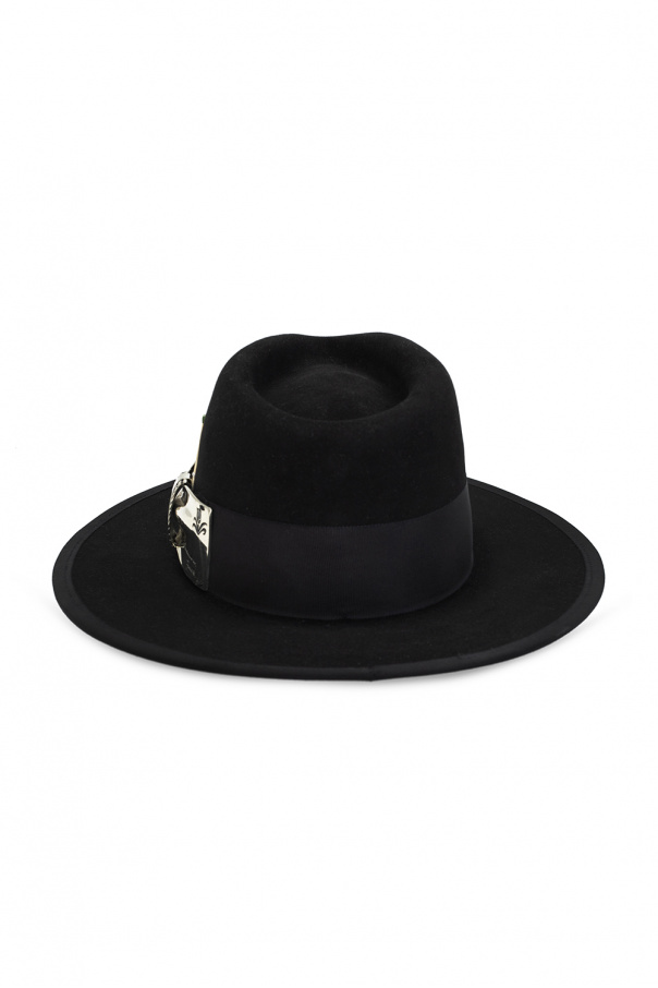 Nick Fouquet ‘Chrome Luna’ hat 32in with bow