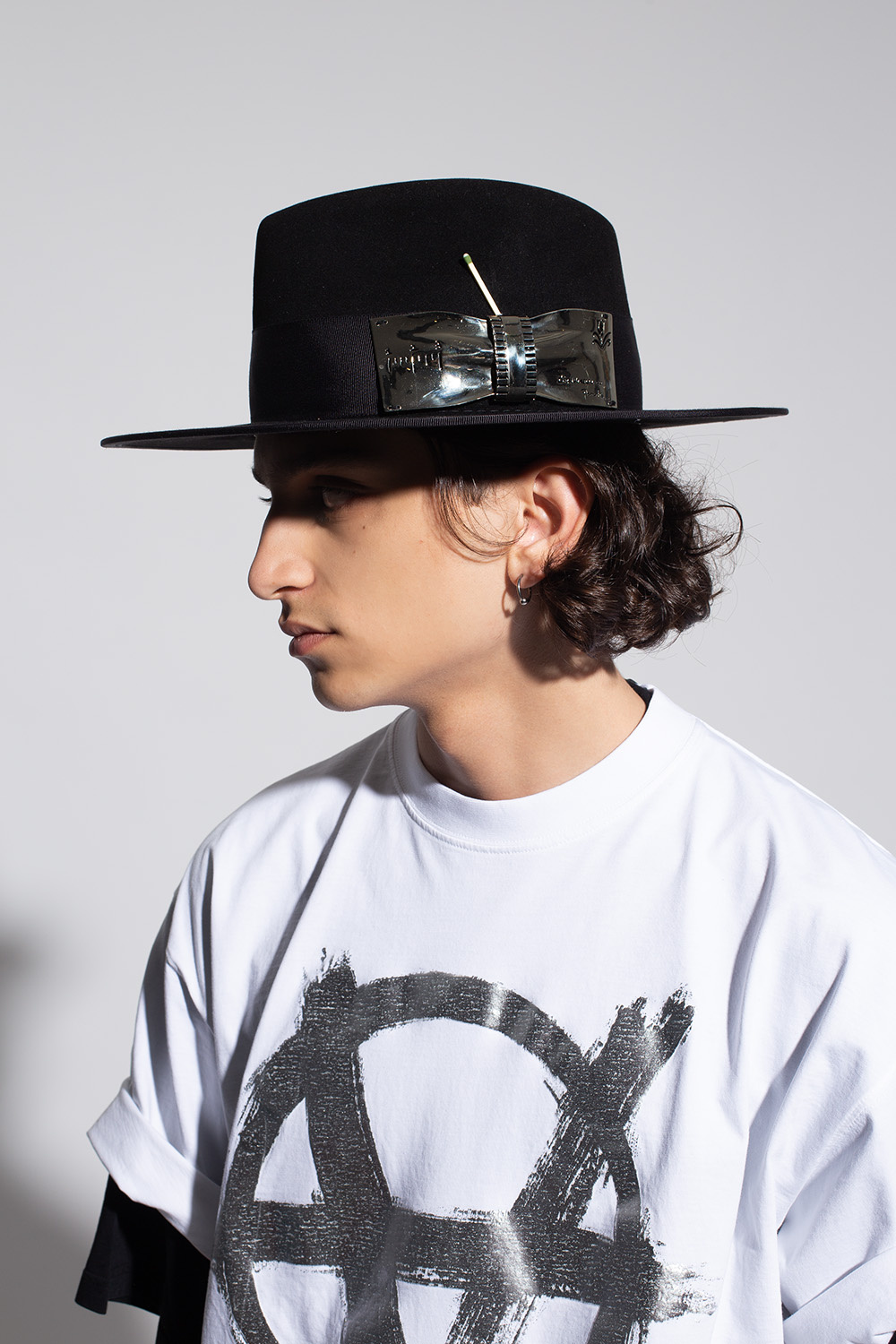 Nick Fouquet ‘Chrome Luna’ hat with bow