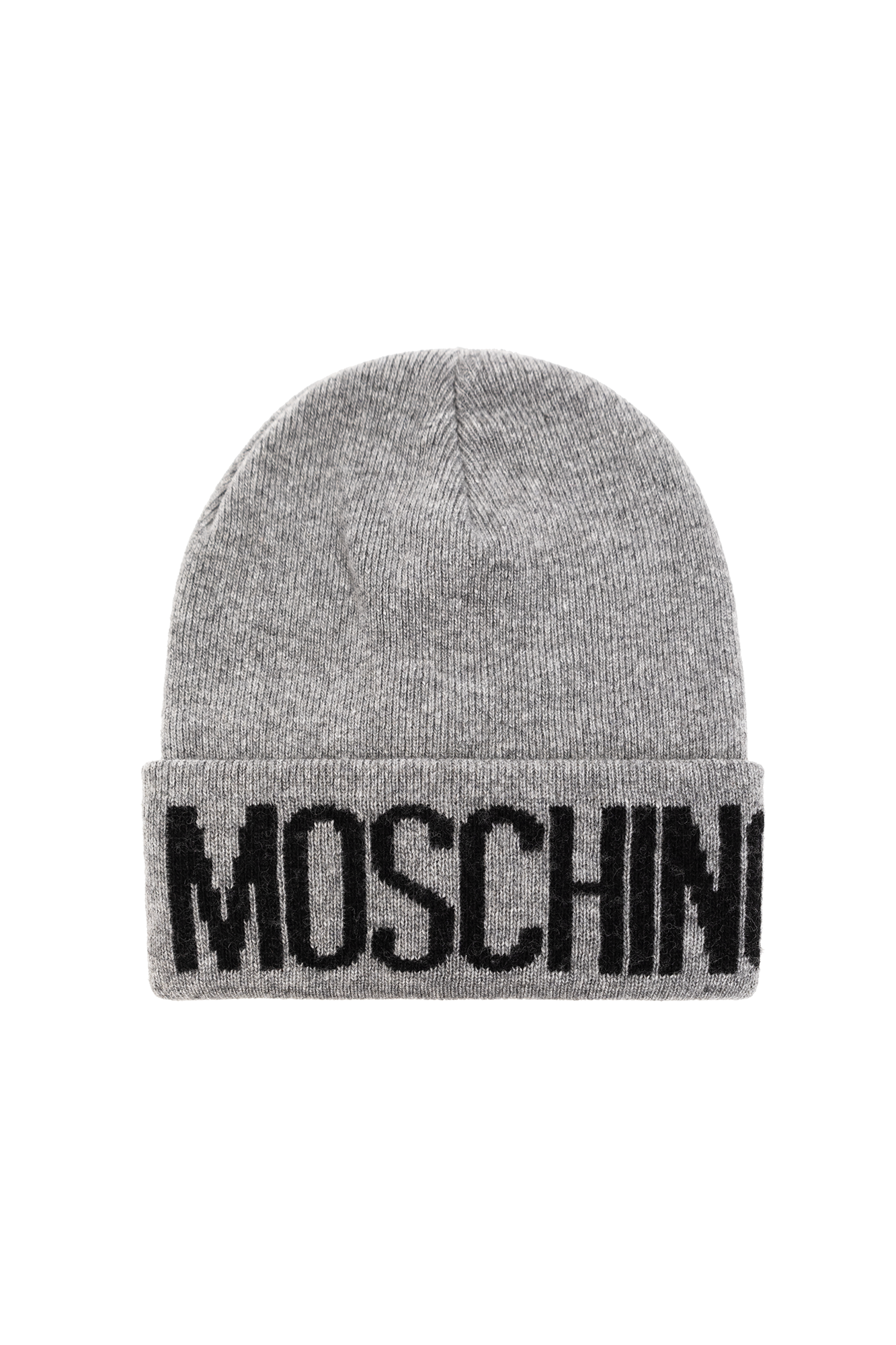Grey Beanie with logo Moschino - Vitkac Australia
