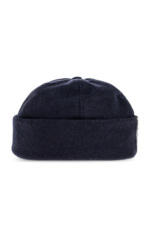 Cotton beanie with logo patch