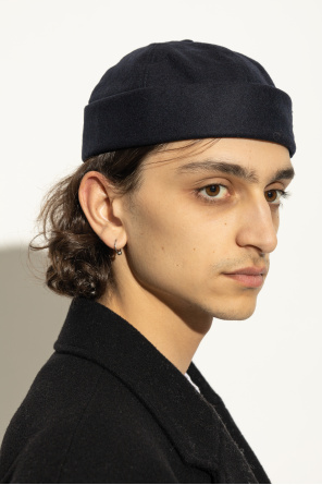 Moschino Baumwollmütze mit Logo-Aufnäher
