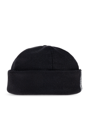 Cotton beanie with logo patch