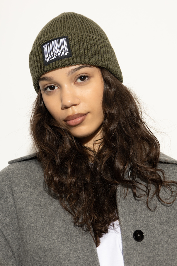 Moschino Wollmütze mit Logo-Patch