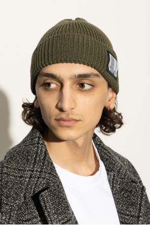 Moschino Wollmütze mit Logo-Patch