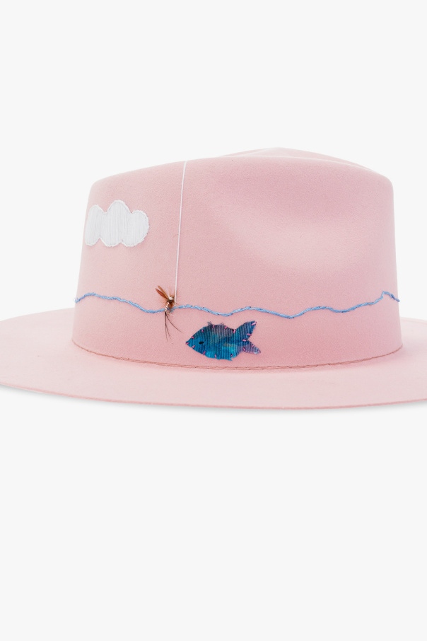Nick Fouquet Embroidered corduroy-detail hat