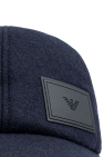 Emporio Armani NAVY BLUE Woolen cap with a visor