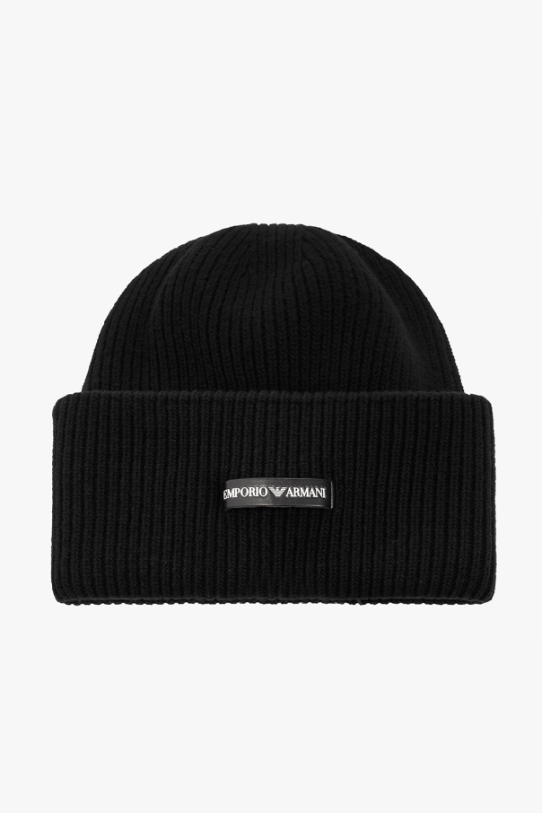 Emporio armani Recycled Wool beanie with logo
