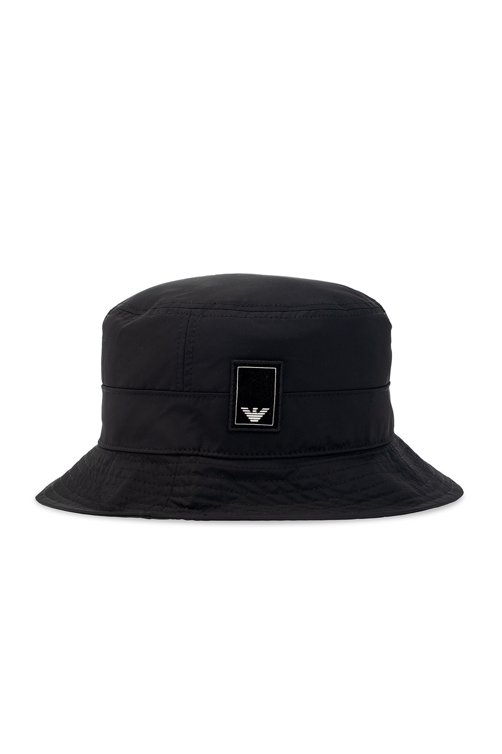 Emporio Armani logo embroidery cotton twill cap with logo detailing