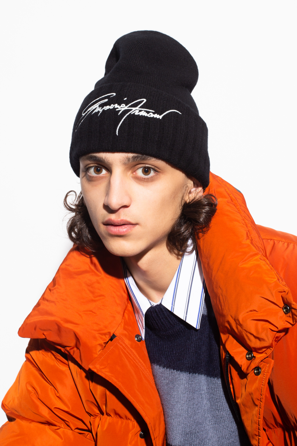 Wool hat with logo Emporio Armani 