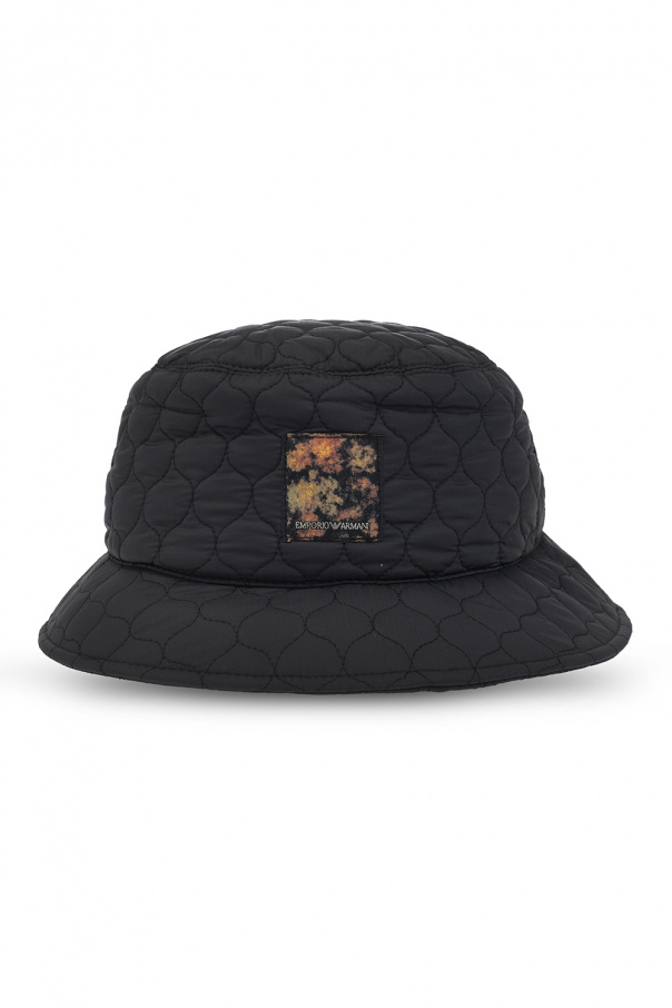 Emporio Armani ‘Sustainable’ collection bucket silk-ribboned hat