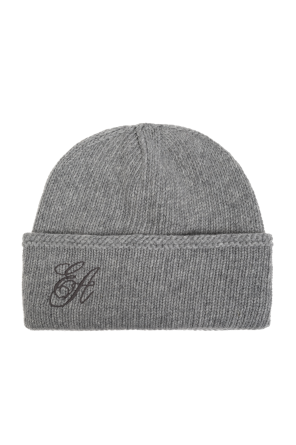 Wool hat with embroidered logo