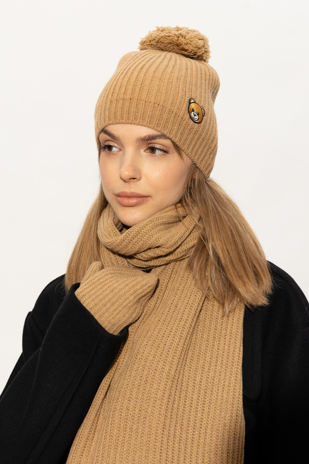 Moschino Beanie with teddy bear motif