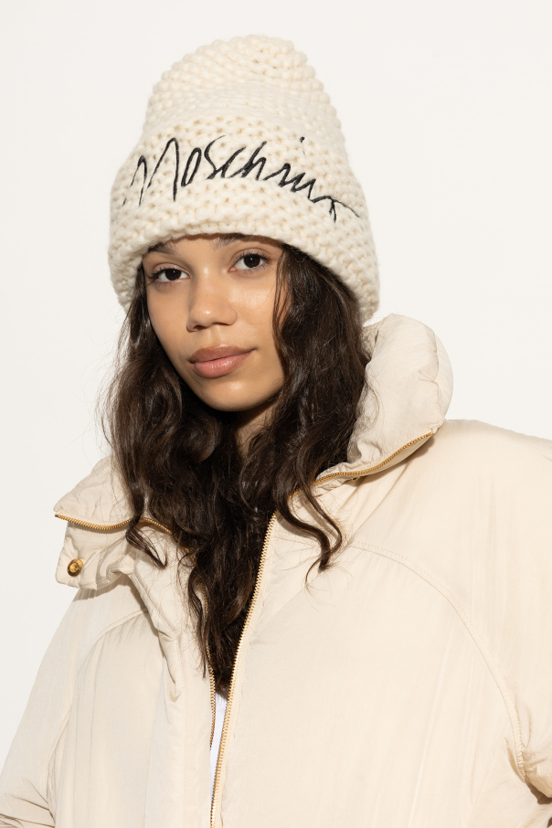 Moschino Mütze mit gesticktem Logo