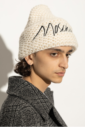 Moschino Mütze mit gesticktem Logo