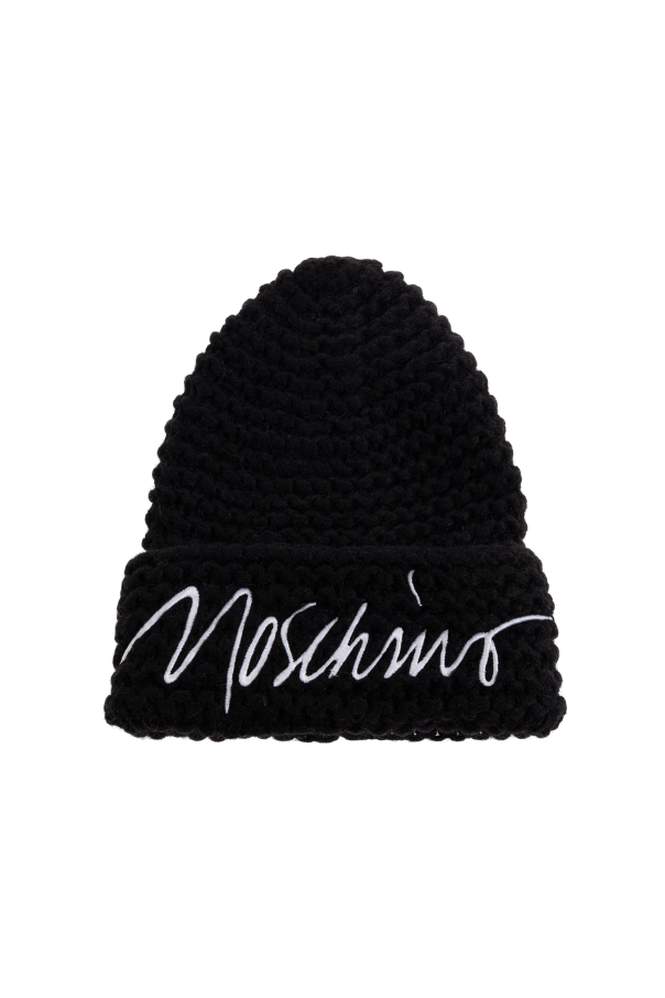 Moschino Mütze mit gesticktem Logo