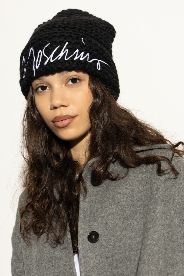 Moschino Mütze mit gesticktem Logo