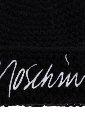Moschino Mütze mit gesticktem Logo