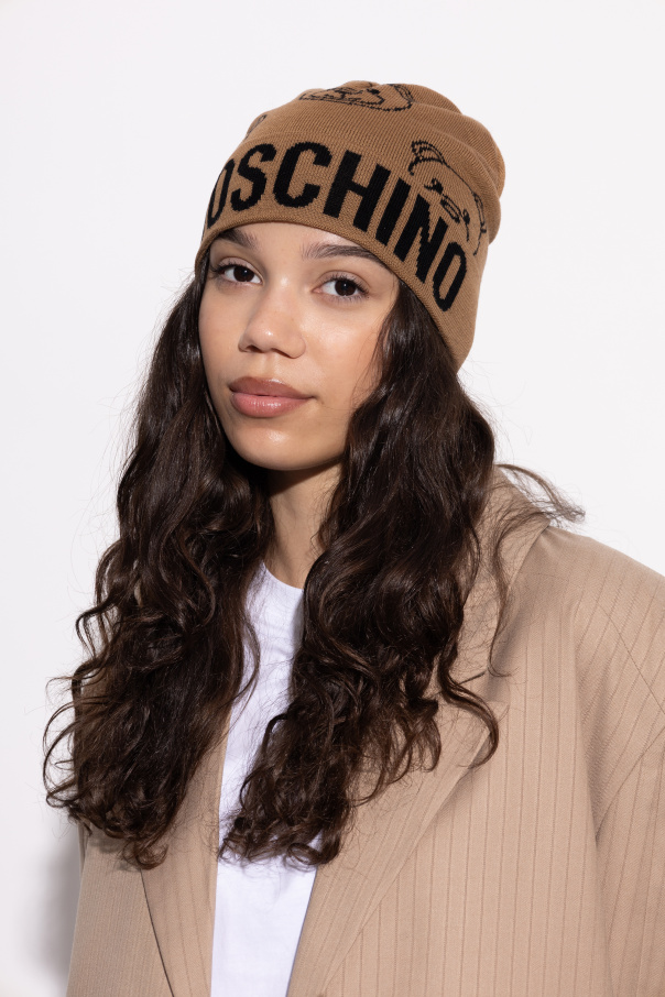 Moschino Mütze mit charakteristischem Bärenmotiv