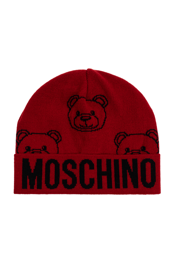 Moschino Mütze mit charakteristischem Bärenmotiv