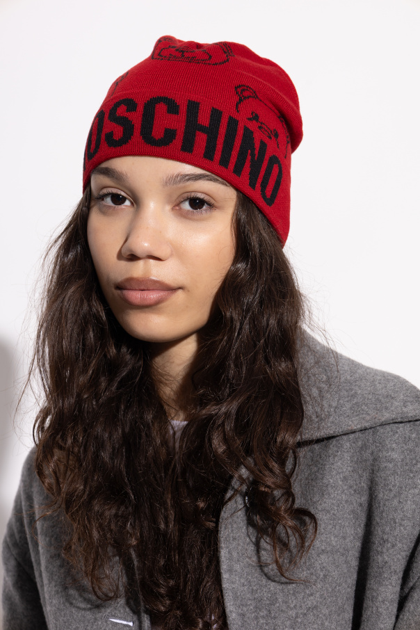 Moschino Mütze mit charakteristischem Bärenmotiv