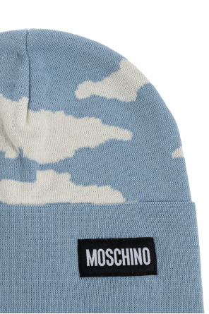 Moschino Mütze mit Logo-Aufnäher