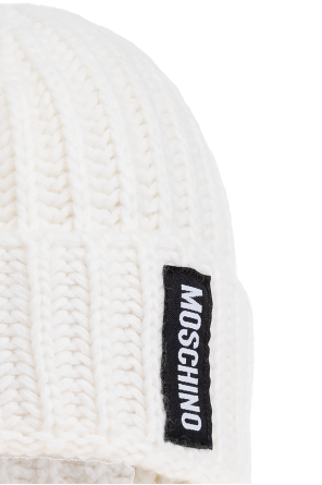 Moschino Sturmhaube mit Logo-Aufnäher