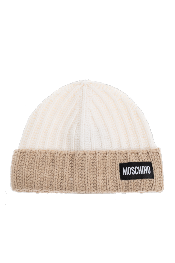 Moschino Mütze mit Logo-Aufnäher