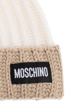 Moschino Mütze mit Logo-Aufnäher
