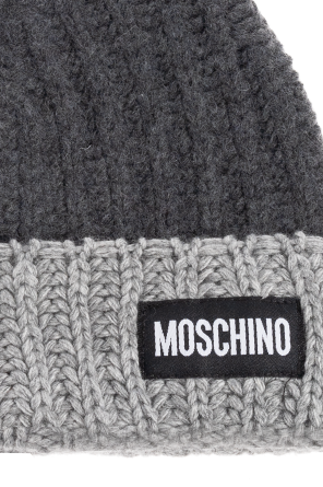 Moschino Mütze mit Logo-Aufnäher