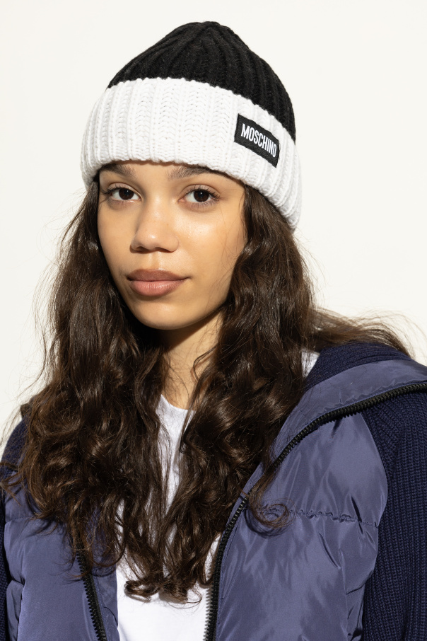 Moschino Mütze mit Logo-Patch