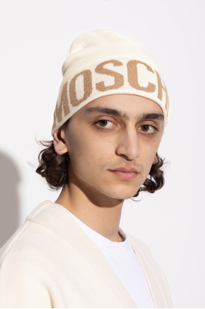 Moschino Mütze mit Logo und Lurex-Garn