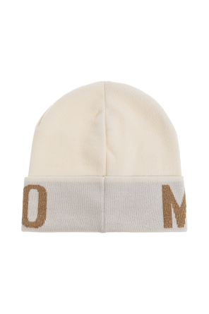 Moschino Mütze mit Logo und Lurex-Garn