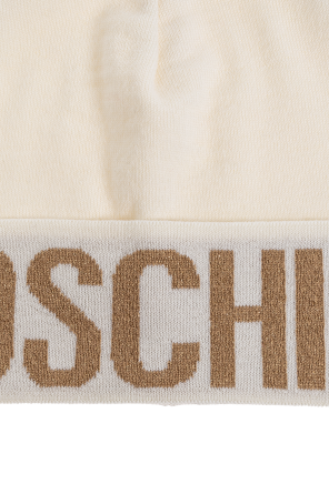 Moschino Mütze mit Logo und Lurex-Garn