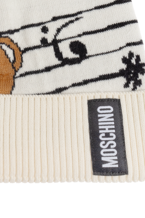 Moschino Mütze mit charakteristischem Bärenmotiv