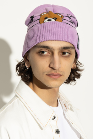 Moschino Mütze mit charakteristischem Bärenmotiv