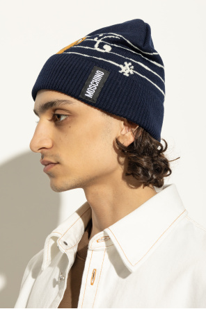 Moschino Mütze mit charakteristischem Bärenmotiv