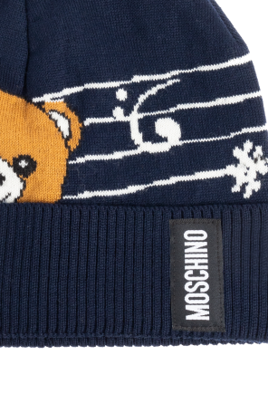 Moschino Mütze mit charakteristischem Bärenmotiv
