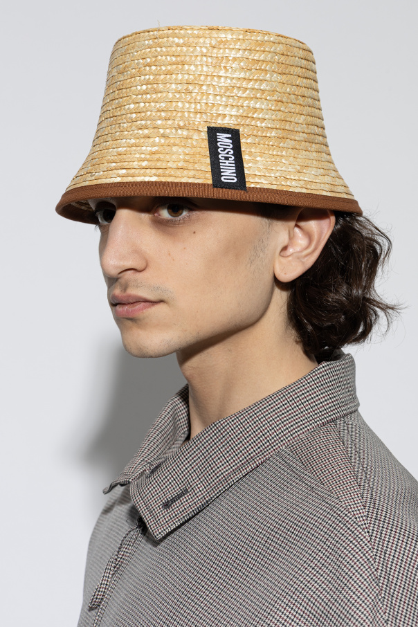 Moschino Straw hat with logo patch