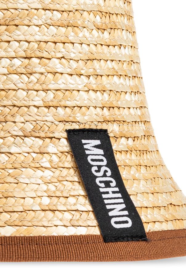 Moschino Straw hat with logo patch