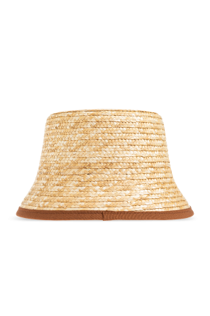 Moschino Sombrero de paja con parche con logo