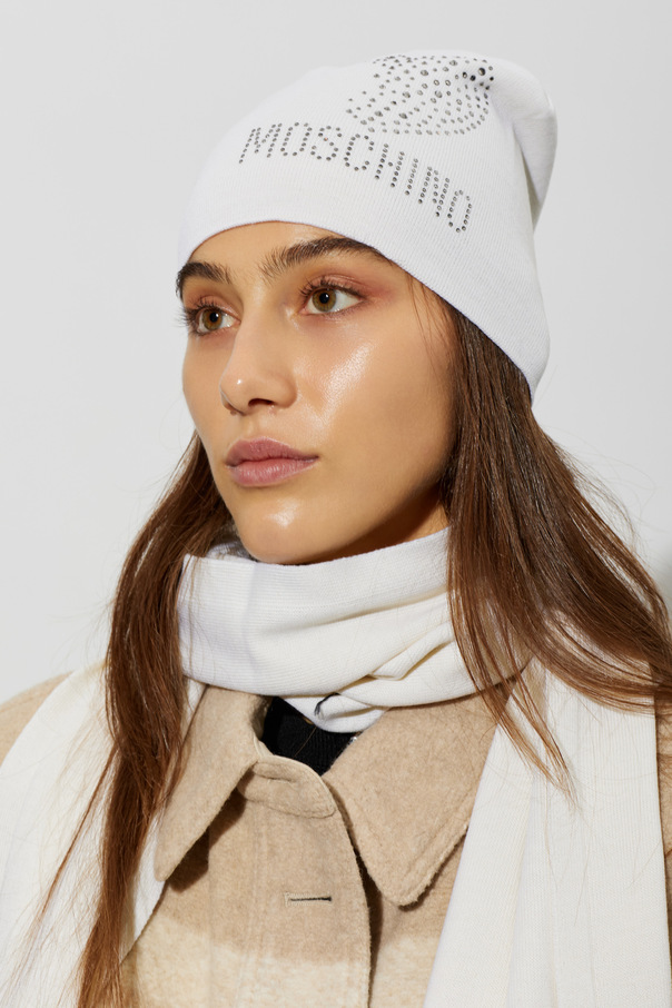 Moschino Wool hat with shimmering sequins