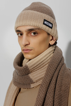 Moschino Шапка с нашивка с лого