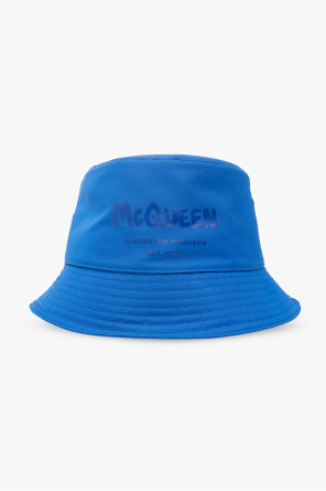 Alexander McQueen graffiti logo collar polo shirt