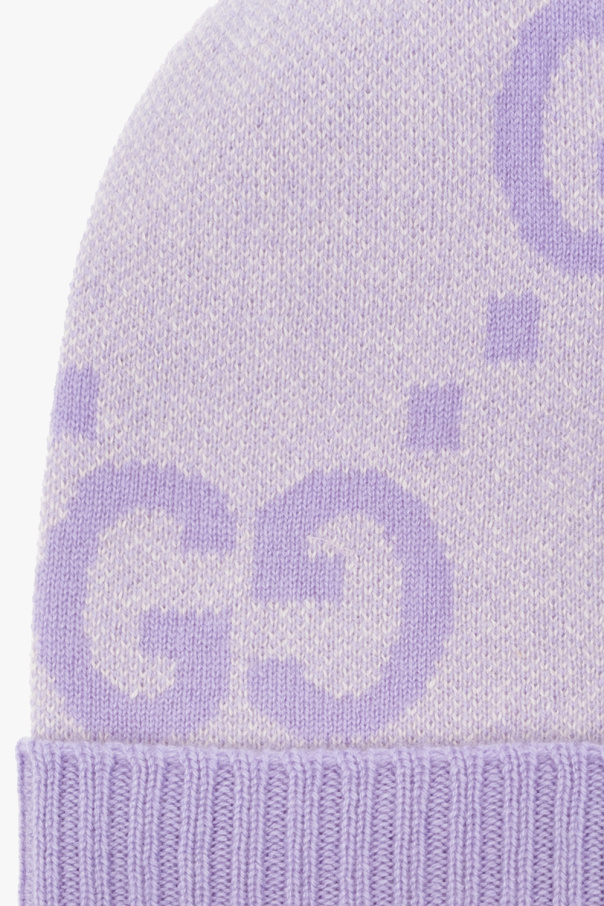 gucci studs Cashmere beanie with monogram