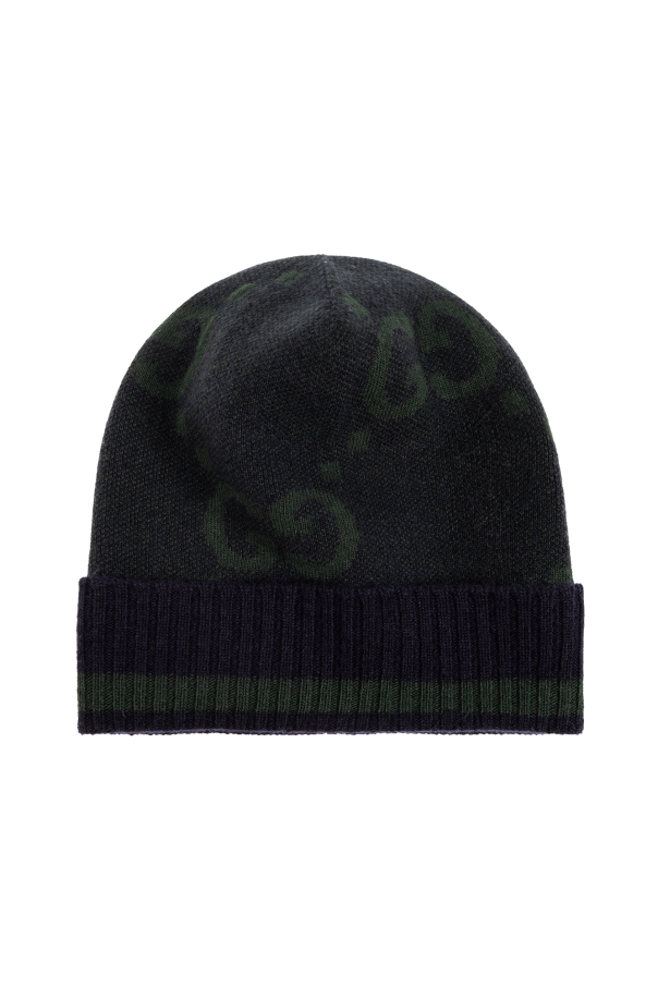 Gucci Kaszmirowa czapka z monogramem