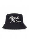 Alexander McQueen Pink baseball cap from featuring beige embroideries with brand's logo on the front and back